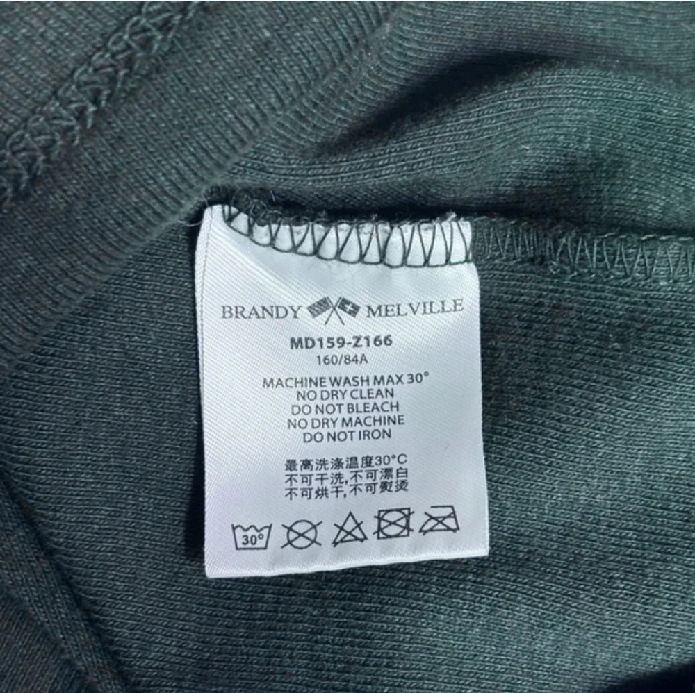 BRANDY MELVILLE Dark Green Cotton Cropped Shirt One Size - Picture 8 of 10